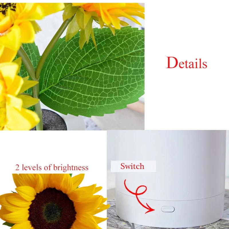 Sunflower led simulation small night light