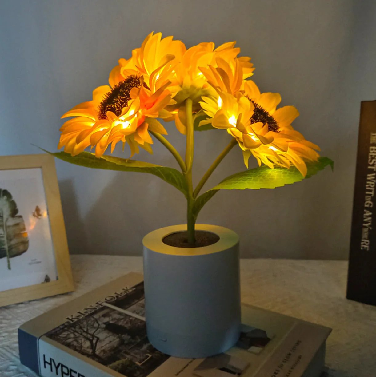 Sunflower led simulation small night light