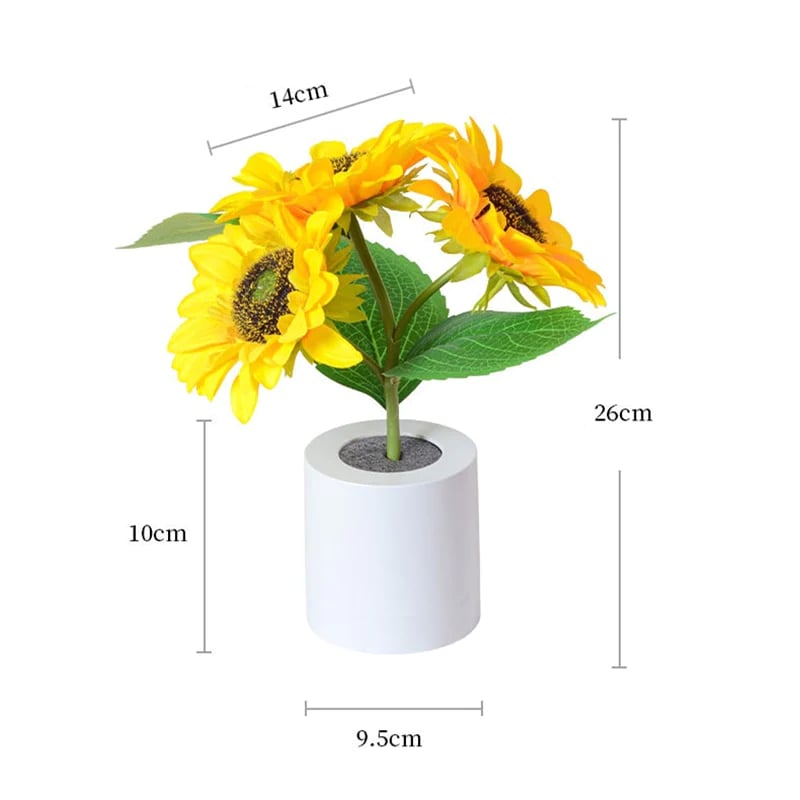 Sunflower led simulation small night light