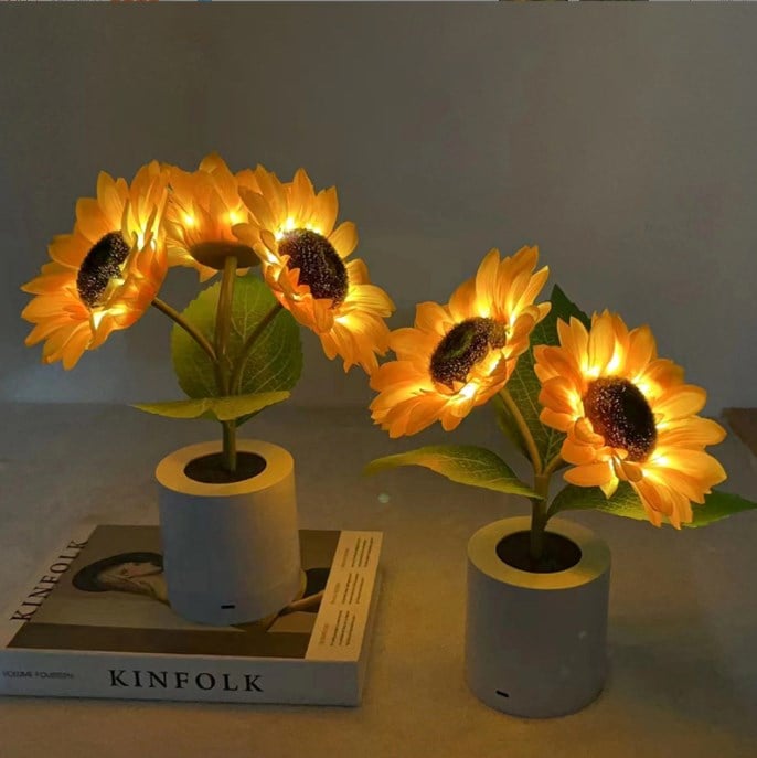 Sunflower led simulation small night light