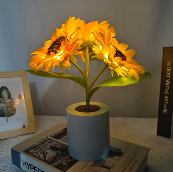 Sunflower led simulation small night light