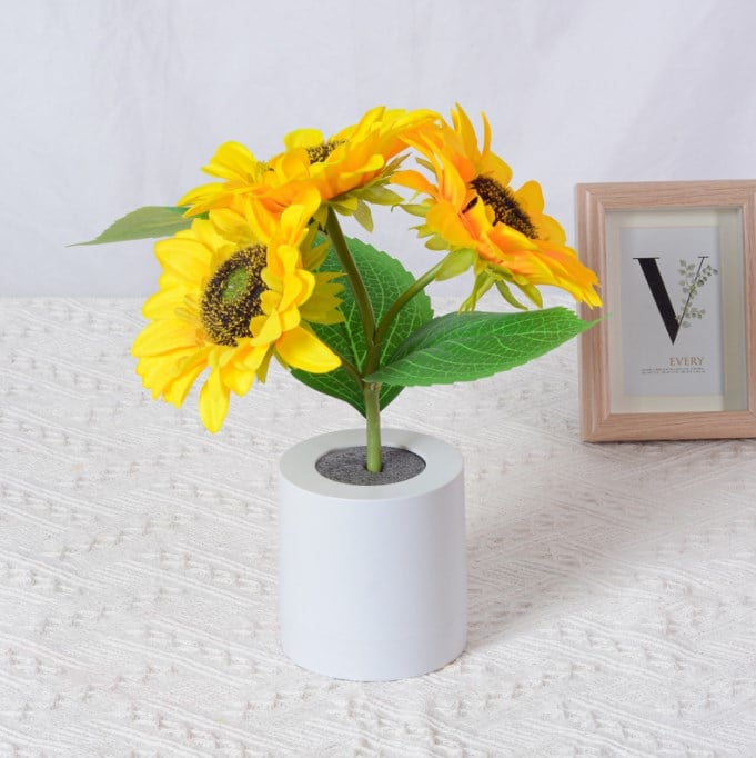 Sunflower led simulation small night light