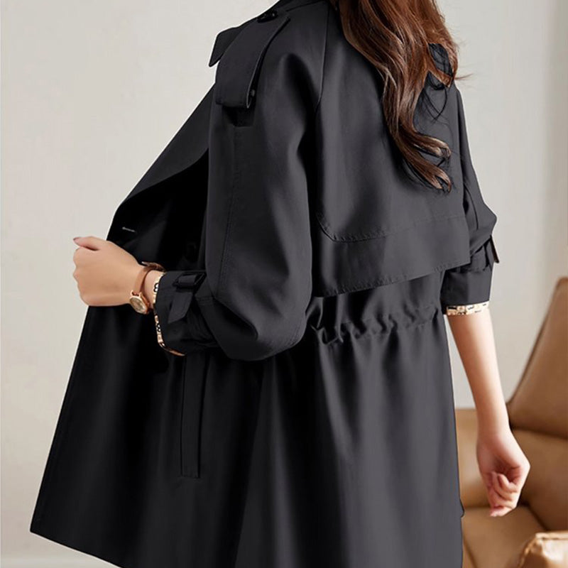 Women's Slimming Mid-Length Lapel Trench Coat