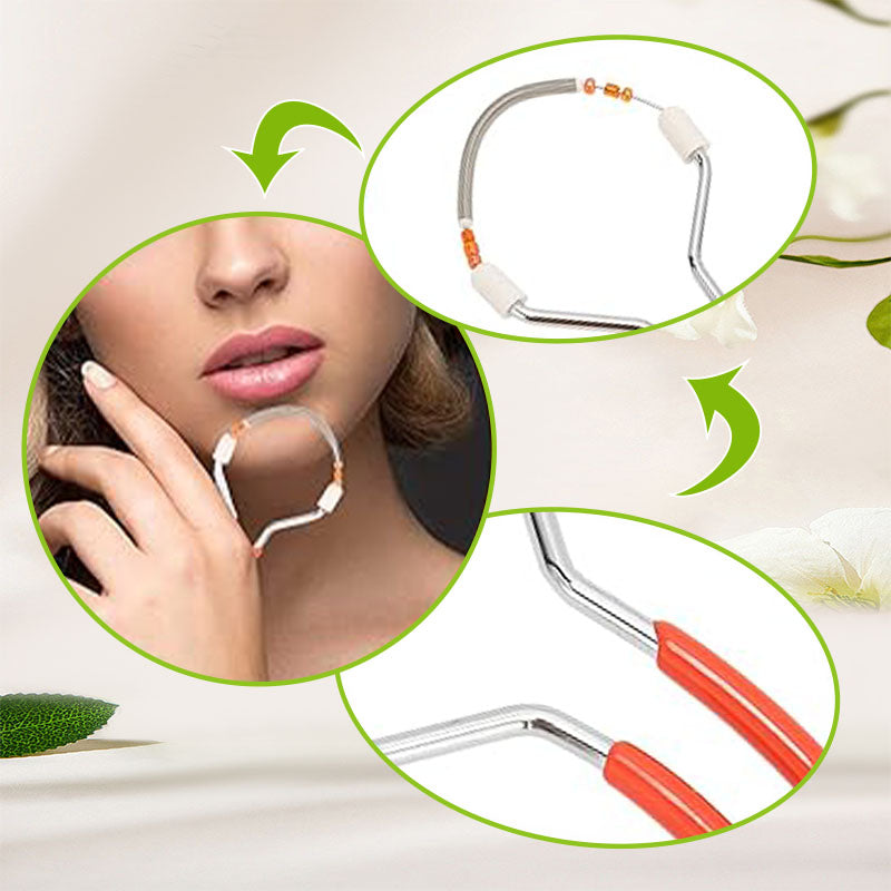 Women's Manual Spring Epilator Tool for Facial Hair Removal