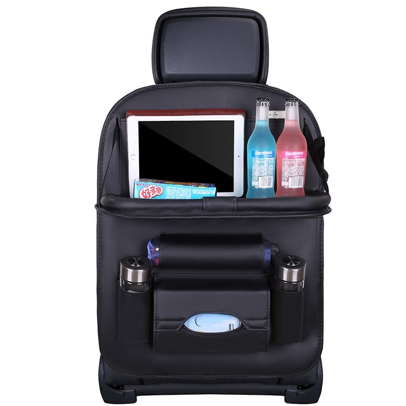 Car Back Seat Leather Organizer Storage Bag with Foldable Table ✈️Free shipping