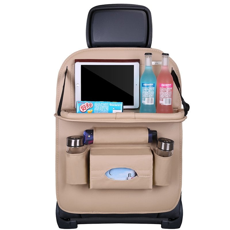 Car Back Seat Leather Organizer Storage Bag with Foldable Table ✈️Free shipping