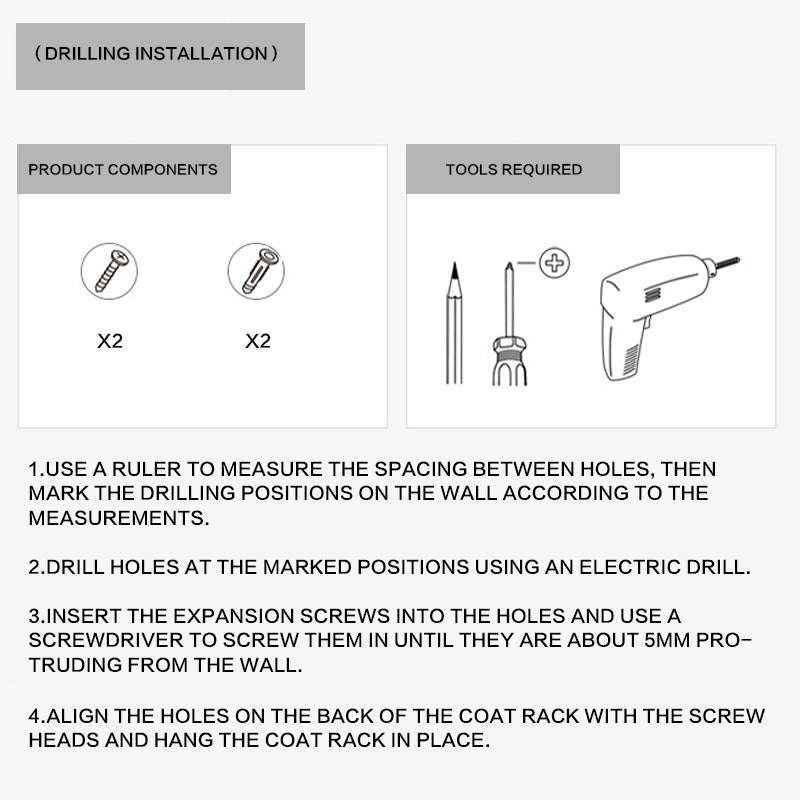 Creative Wall Mounted Coat Rack with Retractable Pegs