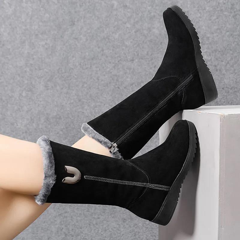 [🔥Today's lowest price]women's casual plush thermal snow boots.