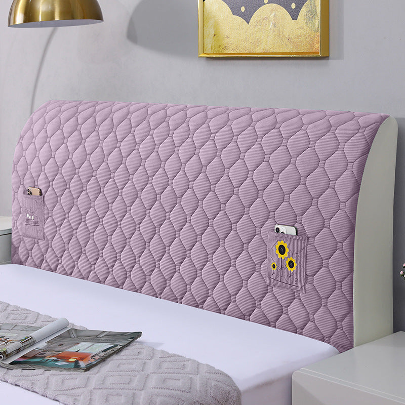 Bed Headboard Stretchy Padded Cover