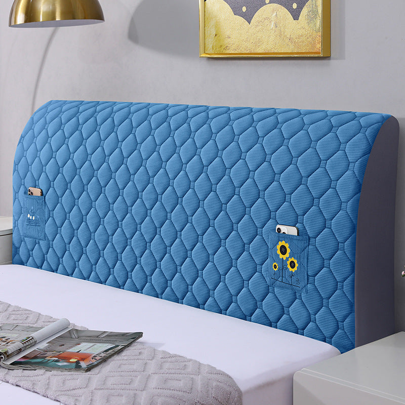 Bed Headboard Stretchy Padded Cover