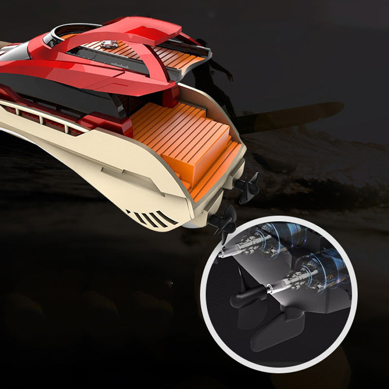 Mini 2.4G RC High-Speed Boat with LED Lights