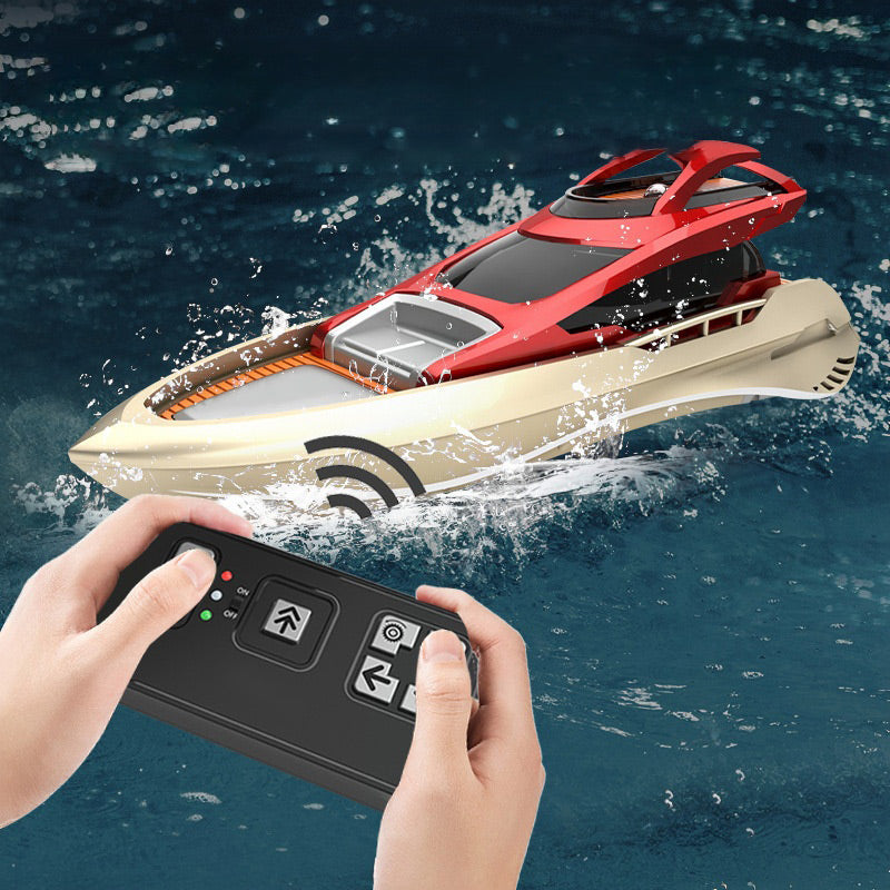 Mini 2.4G RC High-Speed Boat with LED Lights