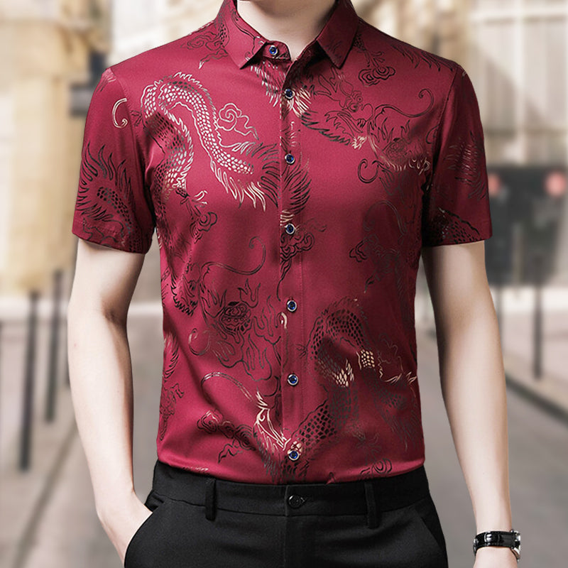 Men's Ice Silk Short Sleeve Shirt