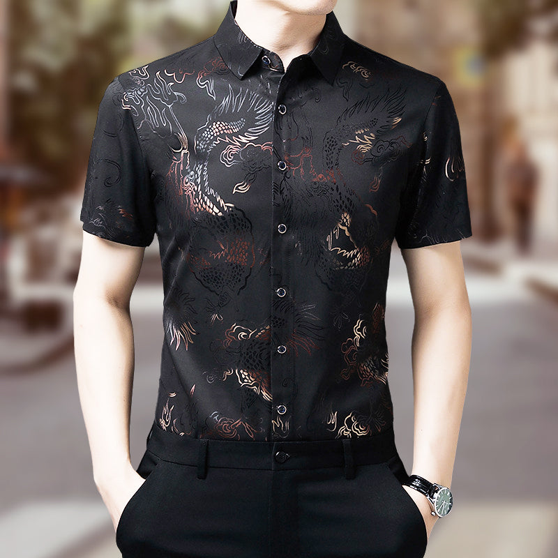 Men's Ice Silk Short Sleeve Shirt