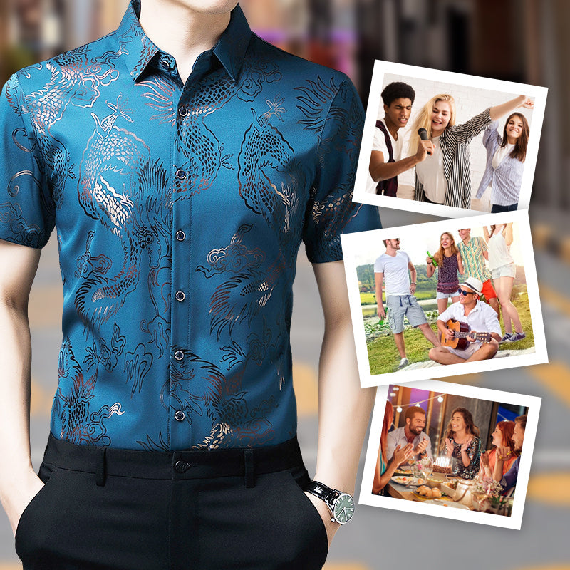 Men's Ice Silk Short Sleeve Shirt