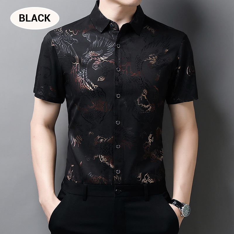 Men's Ice Silk Short Sleeve Shirt