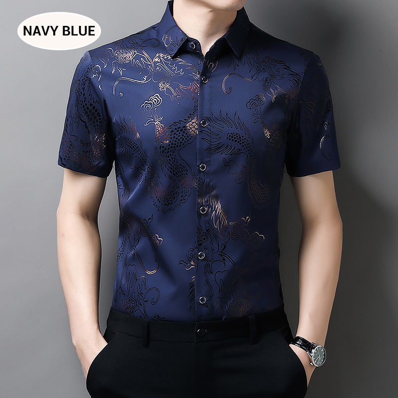 Men's Ice Silk Short Sleeve Shirt