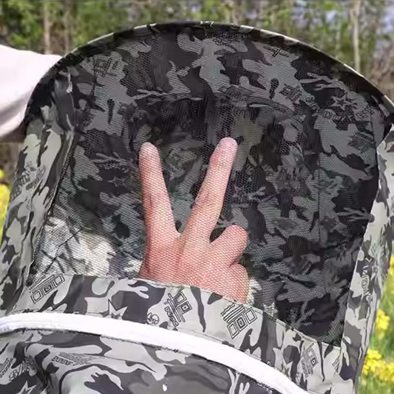 Outdoor Camouflage Jacket with Hat -- Full Body Protection from Insects