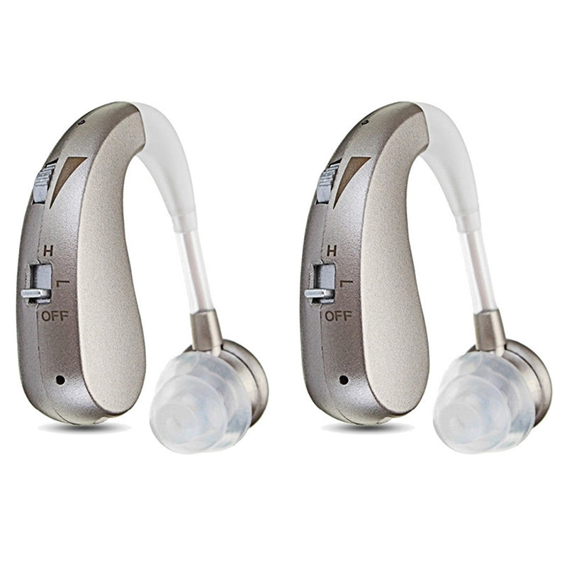 USB Rechargeable Bluetooth Hearing Aid Headphones for Seniors