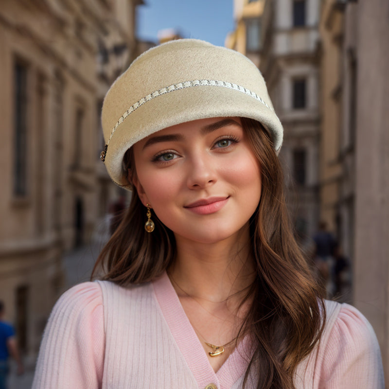 Women's Retro British Felt Equestrian Beret