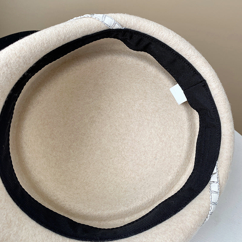 Women's Retro British Felt Equestrian Beret