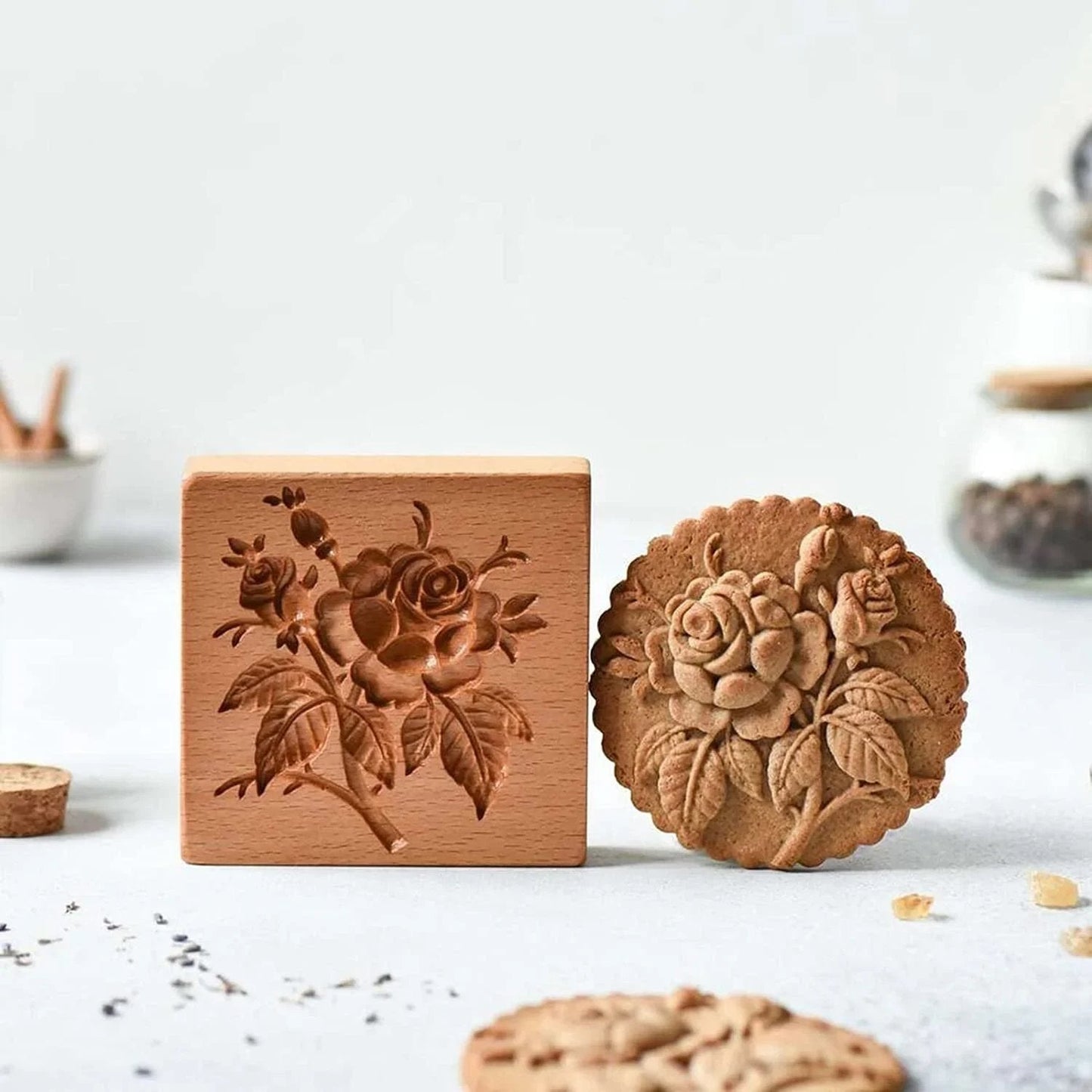 🔥HOT SALE-40% OFF⏰💖WOOD PATTERNED COOKIE CUTTER - EMBOSSING MOLD FOR COOKIES