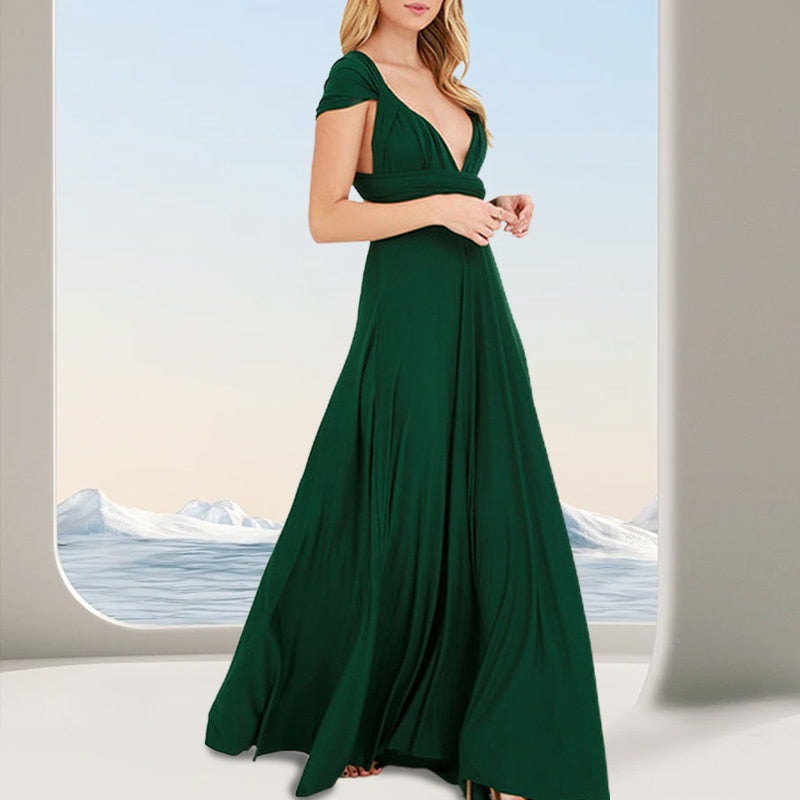 Women’s Sexy Elegant Multiway Wrap Backless Long Dress