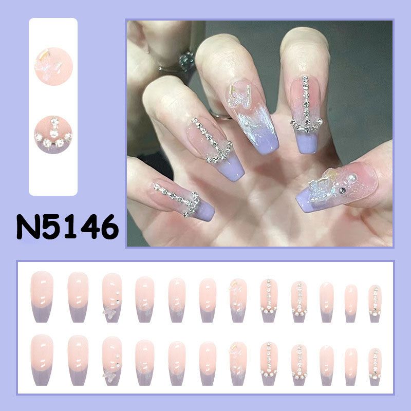 24 Sheets Press-on Delicate Long Nails