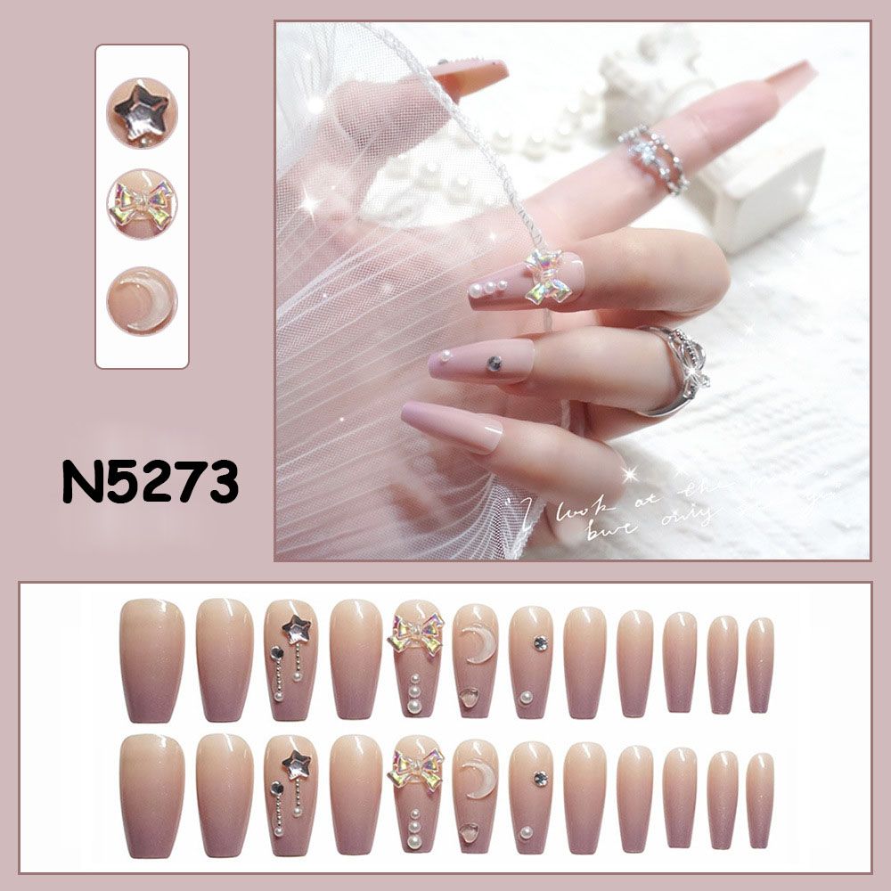 24 Sheets Press-on Delicate Long Nails