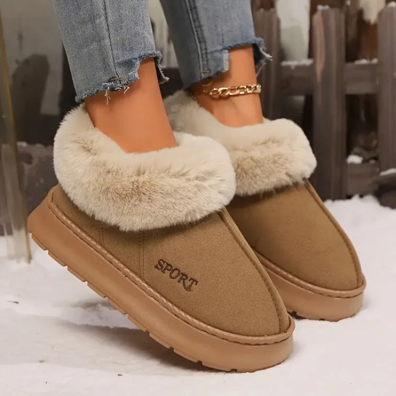 Women's Micro Suede Fuzzy Slippers for Indoor & Outdoor