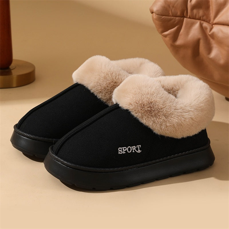 Women's Micro Suede Fuzzy Slippers for Indoor & Outdoor