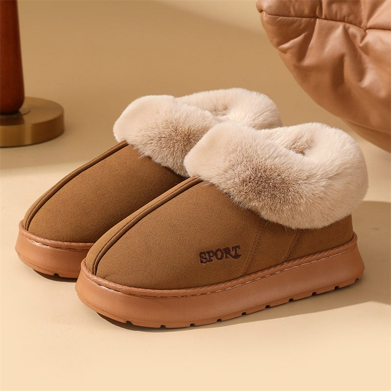 Women's Micro Suede Fuzzy Slippers for Indoor & Outdoor