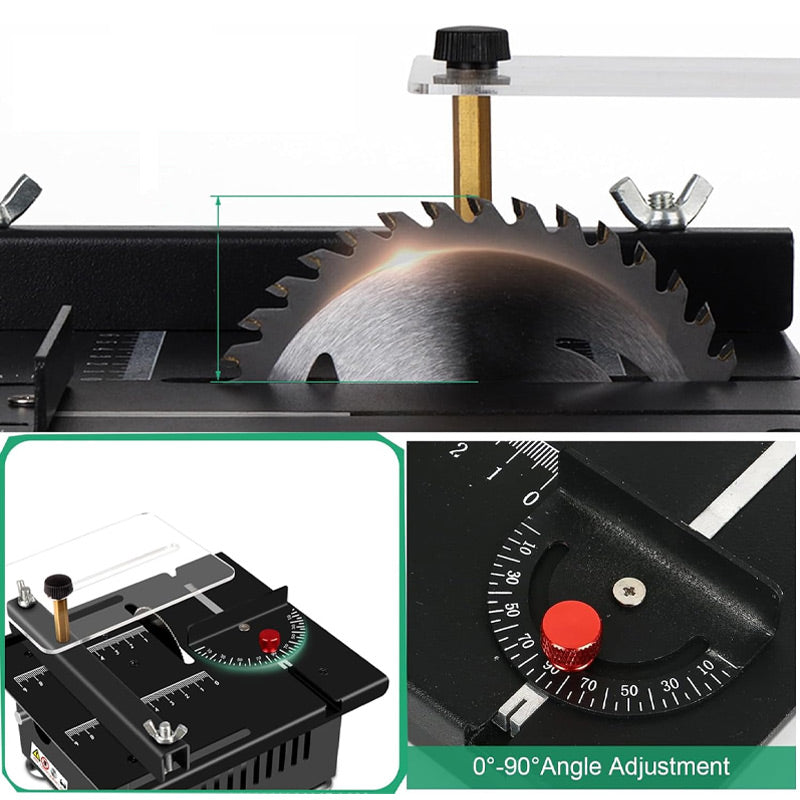 Multi-functional Mini Precision Table Saw 🛠️ Power adapter included