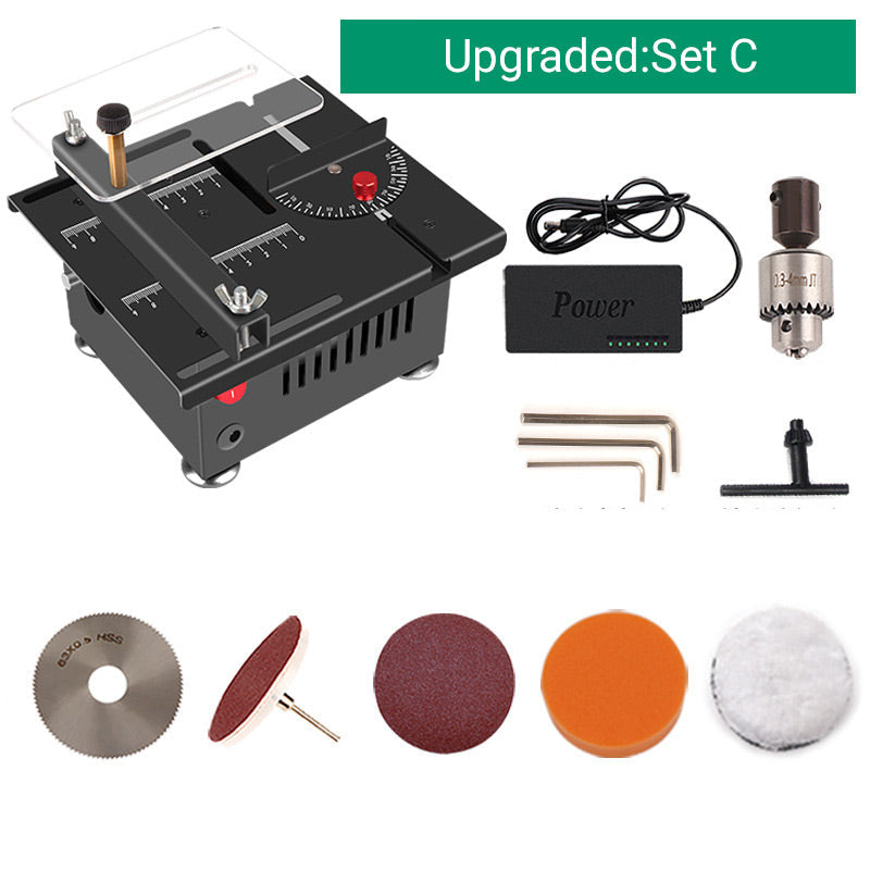 Multi-functional Mini Precision Table Saw 🛠️ Power adapter included