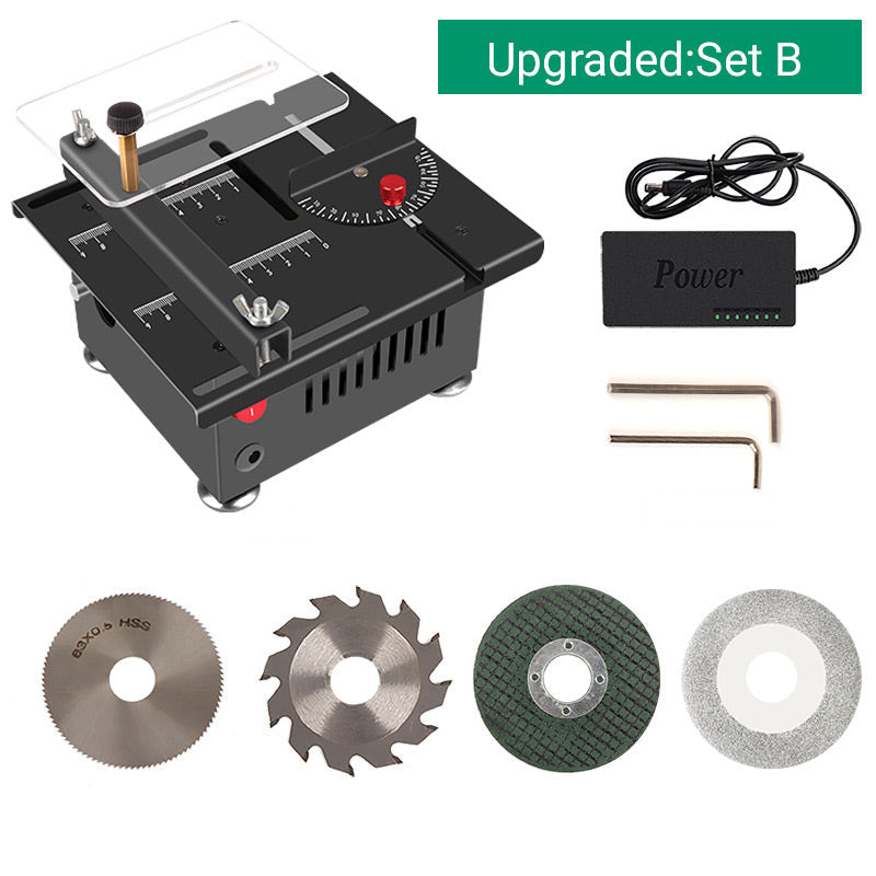 Multi-functional Mini Precision Table Saw 🛠️ Power adapter included