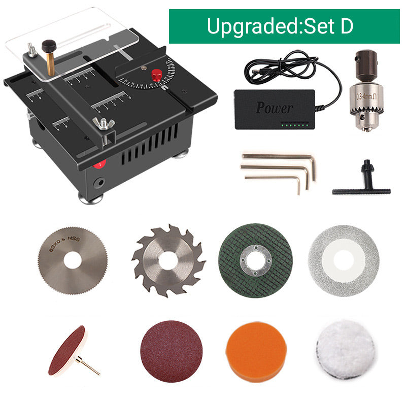 Multi-functional Mini Precision Table Saw 🛠️ Power adapter included