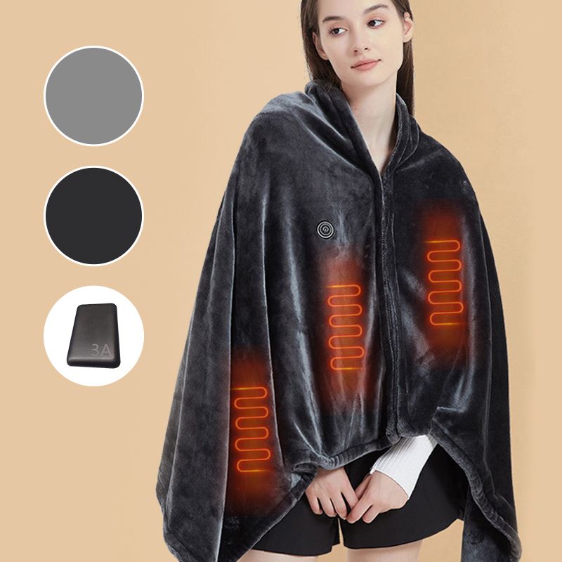 Great Gift! USB Heated Flannel Blanket Shawl