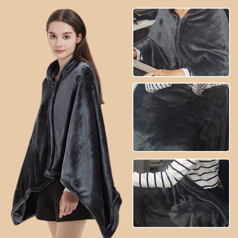 Great Gift! USB Heated Flannel Blanket Shawl