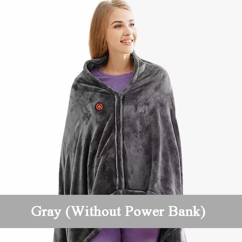 Great Gift! USB Heated Flannel Blanket Shawl