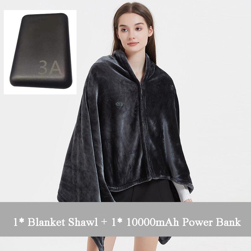 Great Gift! USB Heated Flannel Blanket Shawl