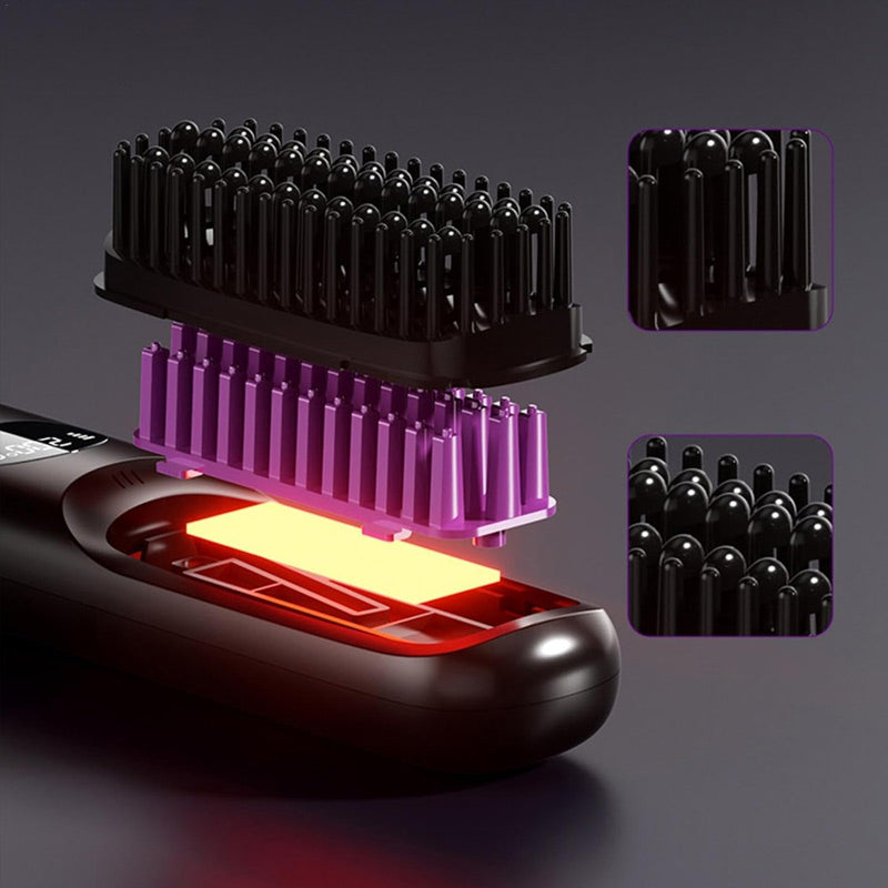 🔥 Hot Selling 🔥Cordless Hair Straightener Brush with LED Display