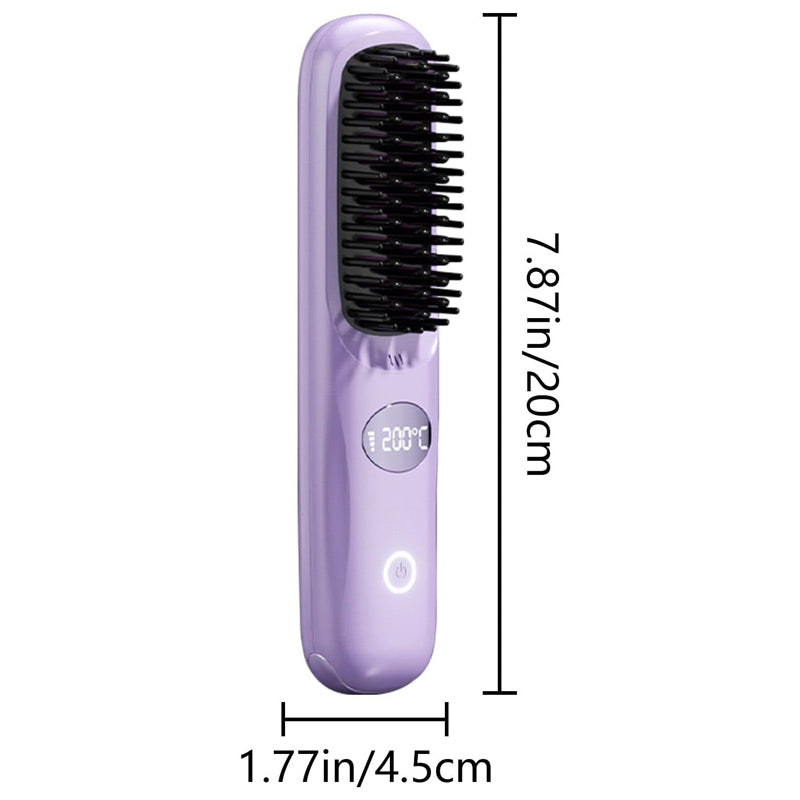 🔥 Hot Selling 🔥Cordless Hair Straightener Brush with LED Display