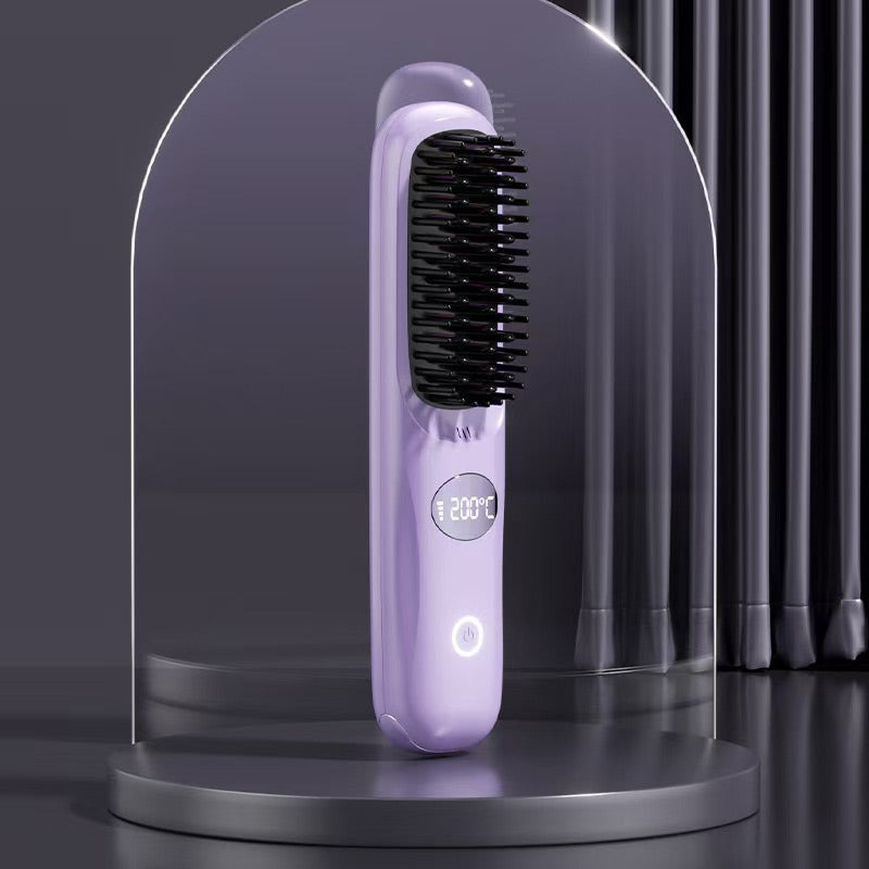 🔥 Hot Selling 🔥Cordless Hair Straightener Brush with LED Display