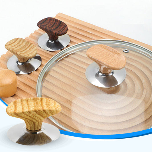 Stainless Steel Base Wooden Pot Lid Nail Bead