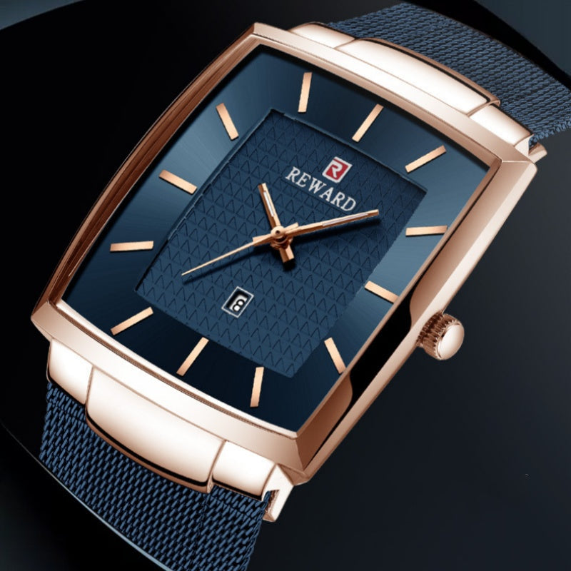 🔥2025 Hot Sale🔥 Men’s Ultra-thin Square Mesh Belt Quartz Watch